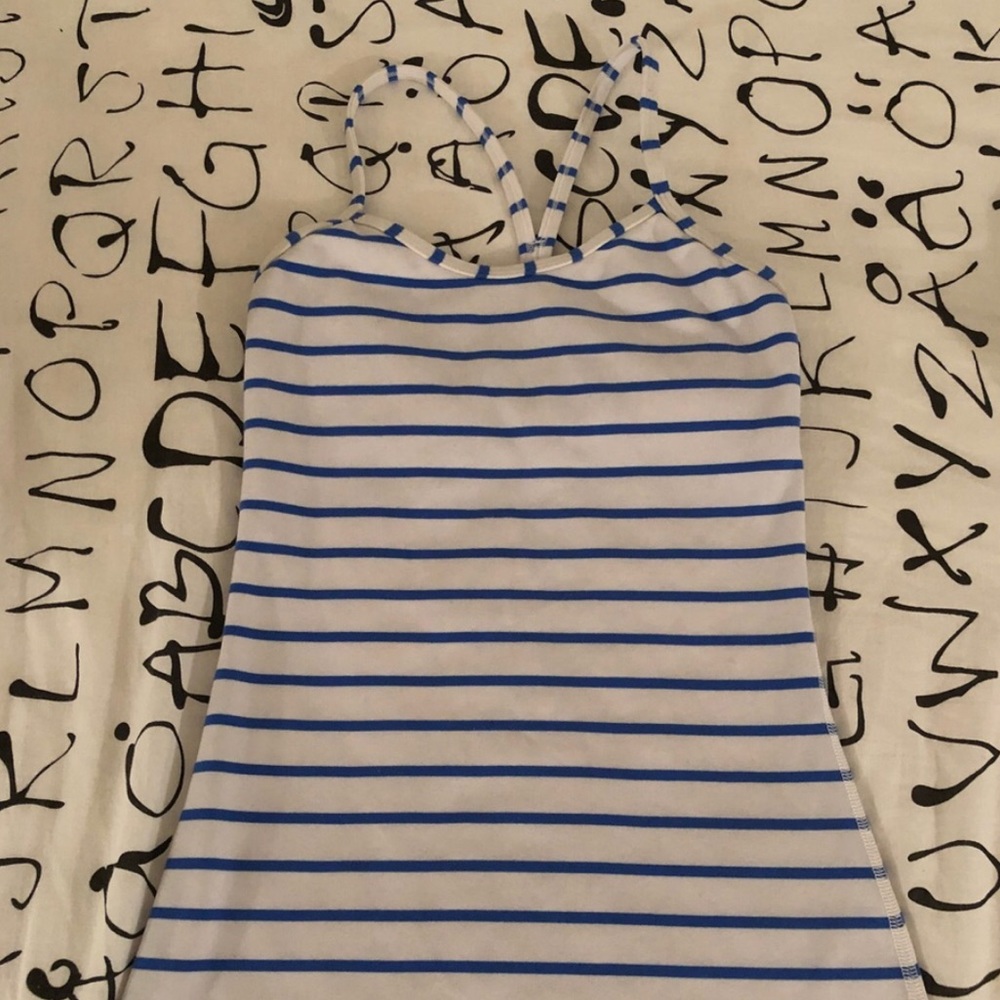 Lululemon Striped Power Y Tank